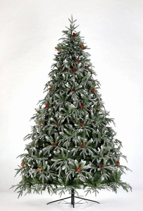 Snow-covered Christmas tree with cones and berries 240 cm  SP701